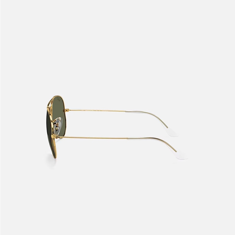Ray-Ban Unisex Aviator Sunglasses - Gold Frame with Dark Green Lenses - Picture 7 of 12